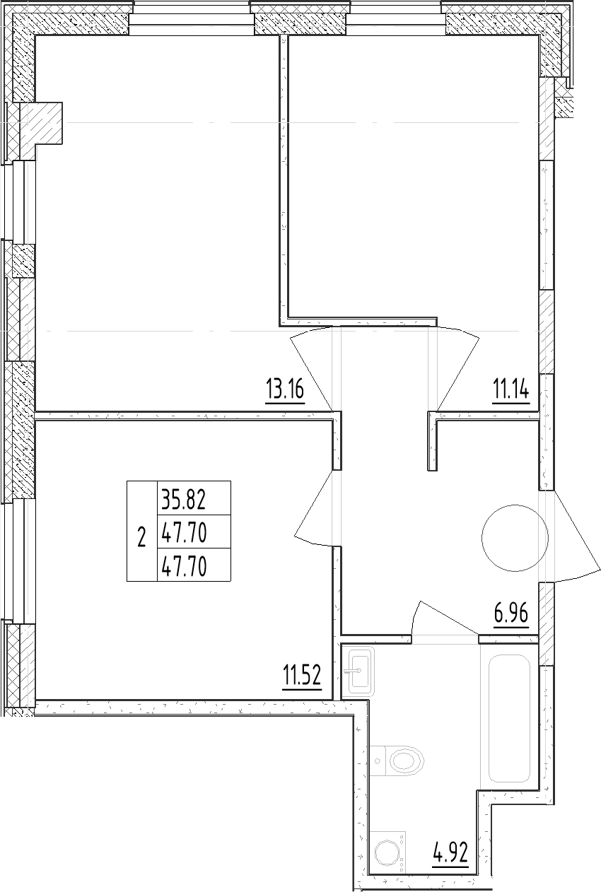 Купить 2-комнатную квартиру 47.7м²Zoom Черная Речка от застройщика ГК ФСК.  Санкт-Петербург